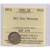 Image 1 : 1880 Newfoundland Five Cents - Double Die Obverse