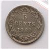 Image 2 : 1880 Newfoundland Five Cents - Double Die Obverse