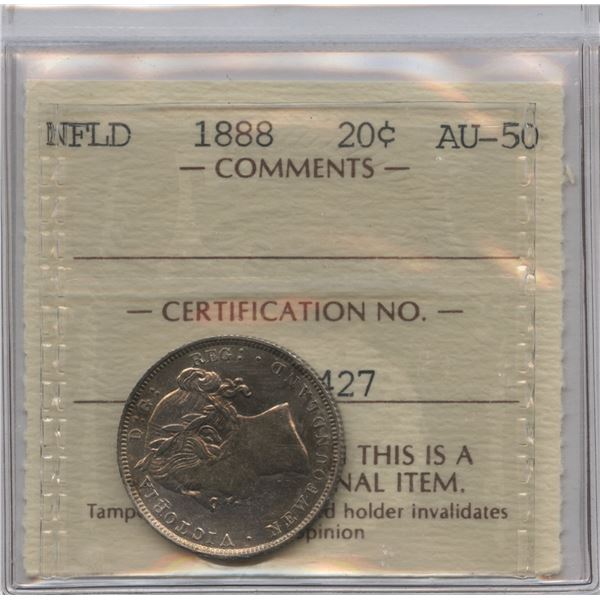 1888 Newfoundland Twenty Cents