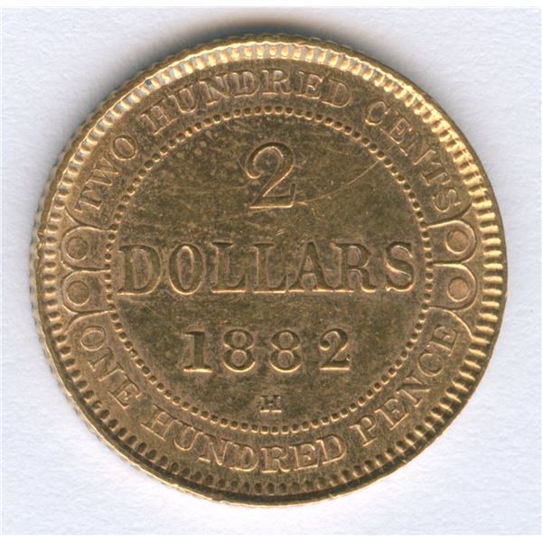 1882H Newfoundland $2 Gold