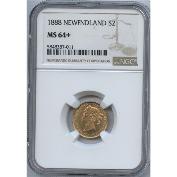 1888 Newfoundland $2 Gold