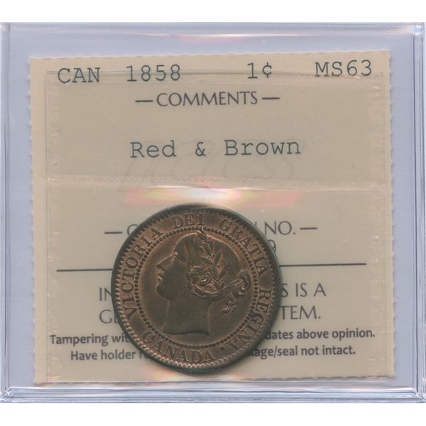 1858 One Cent - Key Date