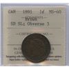 Image 1 : 1891 One Cent - SD SL