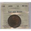 Image 1 : 1899 One Cent - Repunched 9
