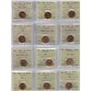 Image 1 : One Cents - Lot of 16 ICCS Graded Coins