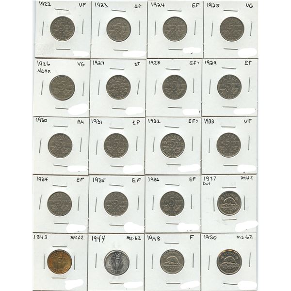 Five Cents - Lot of 20