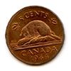 Image 1 : 1984 Five Cents - Struck on a Penny Planchet