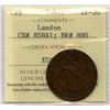 Image 1 : Province of Nova Scotia Halfpenny Token, 1814