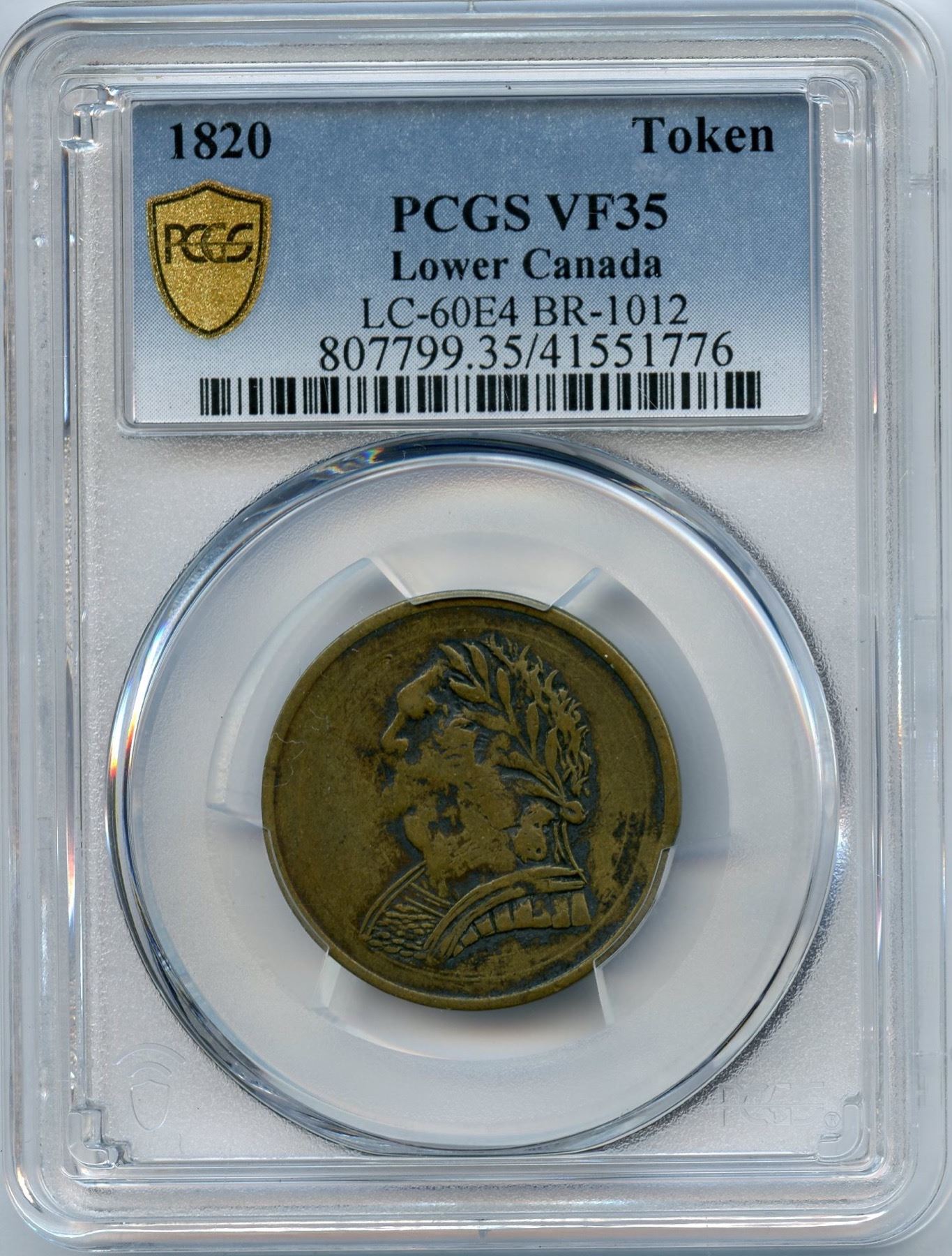 Canadian Token Lower Canada Token, 1820