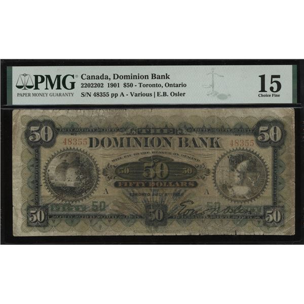 Dominion Bank $50, 1901