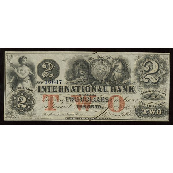 International Bank of Canada $2, 1858