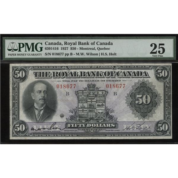 Royal Bank of Canada $50, 1927