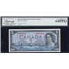 Image 1 : Bank of Canada $5, 1954 - Low Serial Number Devil's Face