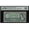 Image 1 : Bank of Canada $1, 1954 - Low Serial #9