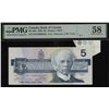 Image 1 : Bank of Canada $5, 1986 - Folding & Cutting Error