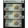 Image 1 : Bank of Canada $20, 2004 - 3 Consecutive Serial Number Errors