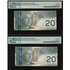 Image 3 : Bank of Canada $20, 2004 - 3 Consecutive Serial Number Errors