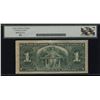 Image 2 : Bank of Canada $1, 1937 - J/A Narrow Signature Panel