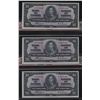 Image 1 : Bank of Canada $10, 1937 - Lot of 3 Consecutives