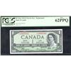 Image 1 : Bank of Canada $1, 1954 - Devil's Face Replacement
