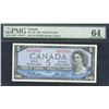 Image 1 : Bank of Canada $5, 1954 - Devil's Face - Changeover Prefix