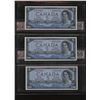 Image 1 : Bank of Canada $5, 1954 - Lot of 3 Consecutives