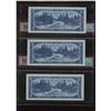 Image 2 : Bank of Canada $5, 1954 - Lot of 3 Consecutives