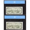Image 2 : Bank of Canada $20, 1954 - Devil's Face - Lot of 2 Consecutives