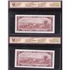 Image 2 : Bank of Canada $2, 1954 - Lot of 2 Consecutive Test Notes