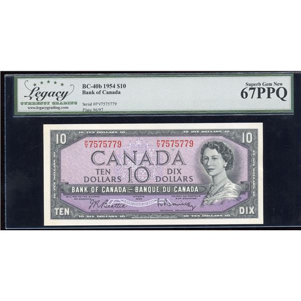 Bank of Canada $10, 1954 - Superb Gem