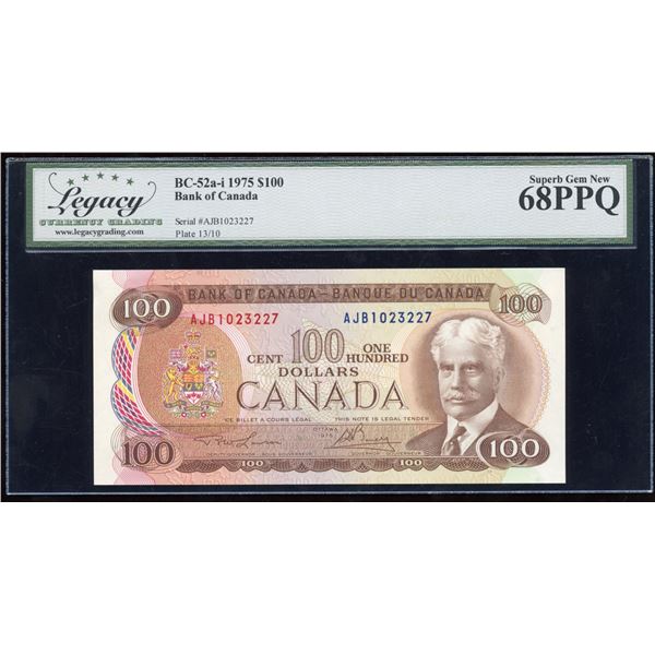 Bank of Canada $100, 1975 - Superb Gem