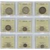 Image 1 : Newfoundland ICCS Graded Silver Lot of 9 Coins