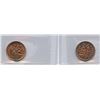 Image 2 : Lot of 4 ICCS Graded One Cents