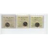 Image 1 : Five Cents - Lot of 3 ICCS Graded Coins