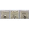 Image 1 : Ten Cents - Lot of 3 ICCS Graded