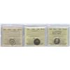Image 1 : Lot of 3 ICCS Graded Ten Cents