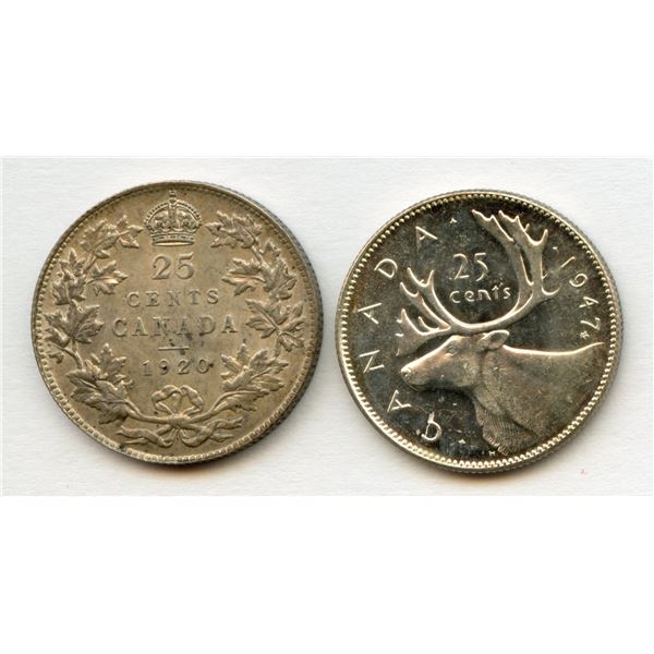 1920 & 1947 ML Twenty-Five Cents