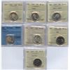 Image 1 : Lot of 7 Graded Coins Twenty-Five Cents