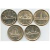 Image 1 : Canadian Silver Dollars - Lot of 5
