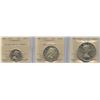 Image 1 : 1953 ICCS Graded Lot of 3 Coins