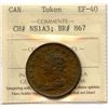 Image 1 : Province of Nova Scotia Halfpenny Token, 1823