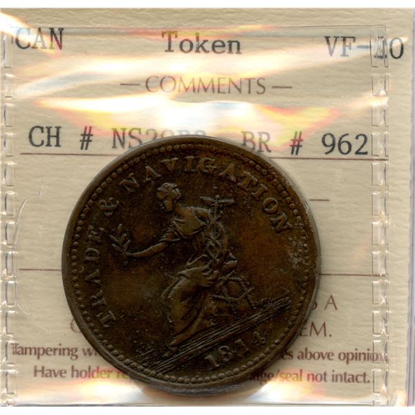 Province of Nova Scotia Trade & Navigation Token, 1814