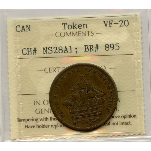 Nova Scotia and New Brunswick Success, Brass Halfpenny Token