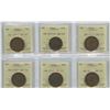 Image 1 : Canadian Pre-Confederation Tokens - Lot of 6 ICCS Graded