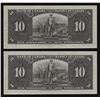 Image 2 : Bank of Canada $10, 1937 - Lot of 2 Consecutives
