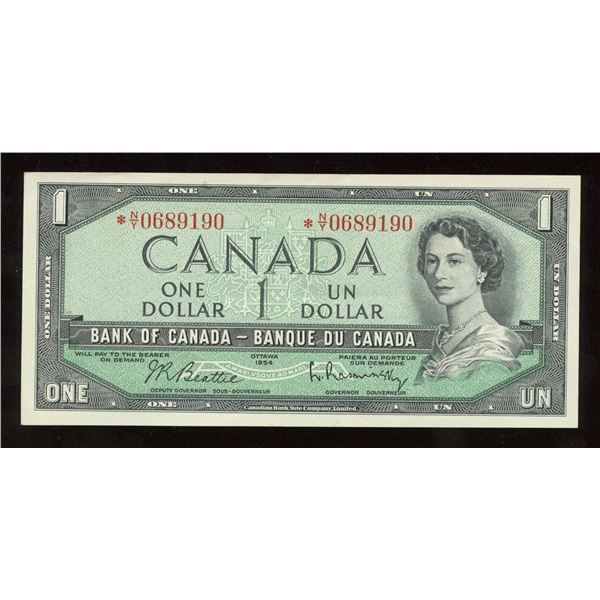 Bank of Canada $1, 1954 - Replacement
