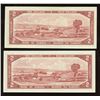 Image 2 : Bank of Canada $2, 1954 - 2 Consecutive Low Serial Numbers