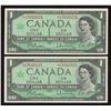 Image 1 : Bank of Canada $1, 1967 - Lot of 2 Consecutive Replacements