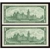 Image 2 : Bank of Canada $1, 1967 - Lot of 2 Consecutive Replacements