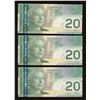 Image 2 : Bank of Canada $20, 2004 - Lot of 3 Changeover